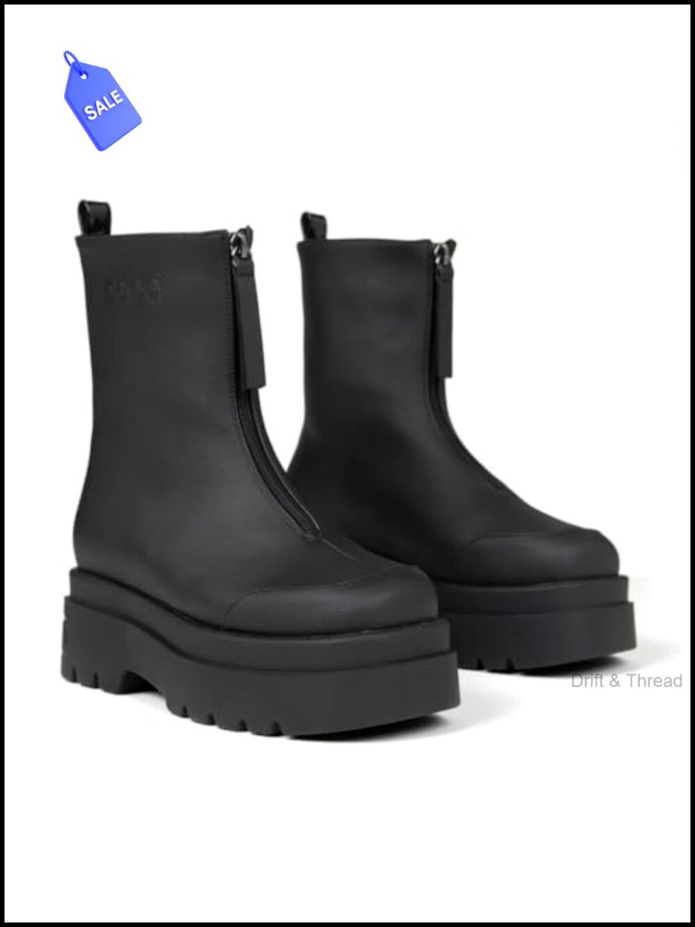 Mid Calf Platform Boots Womens Combat Boots Vegan Grape Leather